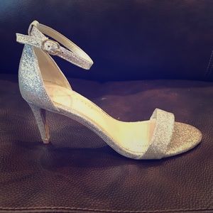 Silver high heels